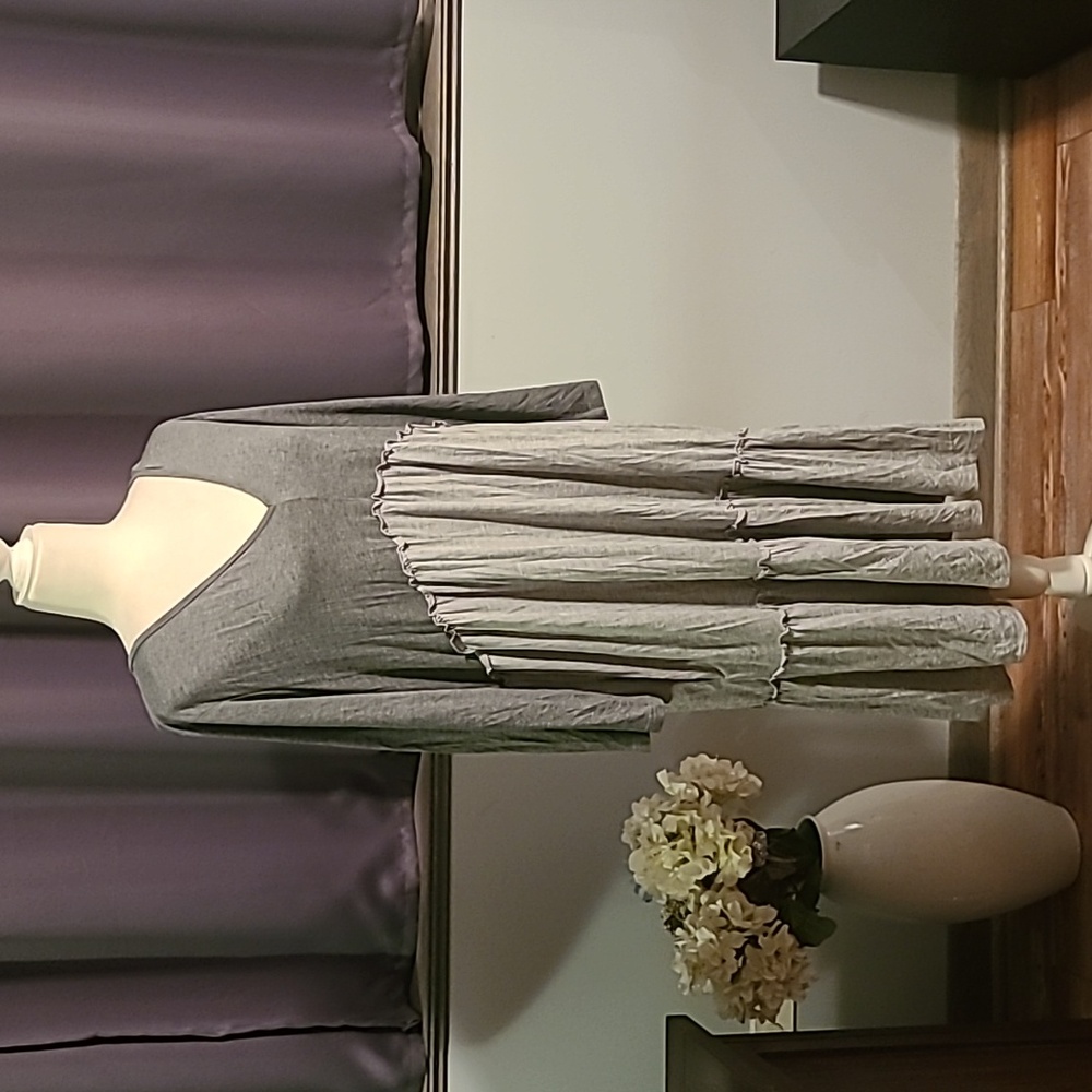 SIMPLE NWT Two Tone Gray Lightweight Dress - Ladies 1X